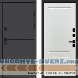 Дверь входная Termo Door Тренд Графит Марсель Белый софт